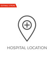 hospital location icon vector image
