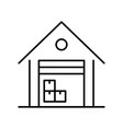 linear simple warehouse space icon vector image vector image