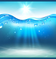 realistic water wave background vector image