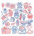 4 july usa independence day icons isolated vector image