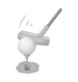 ball and putter for golfgolf club single icon vector image