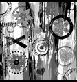 black and white geometric pattern background vector image vector image