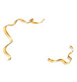 gold ribbon frame golden serpentine design vector image