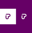 modern and strong letter p initials logo design vector image vector image