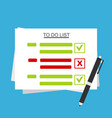 checklist on to do list form with man signing vector image