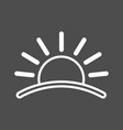 sun icon sunset flat of eps vector image