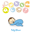 baby sleeping vector image