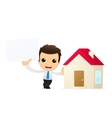 funny cartoon office worker vector image