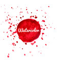 red watercolor splash background vector image vector image