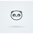 simple minimalist icon with a muzzle of panda vector image