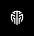 initial letter g t logo template with modern mask vector image vector image