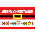 merry christmas greeting card ho-ho-ho vector image