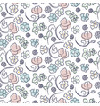 hand drawn flower seamless pattern vector image