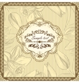 retro floral background vector image