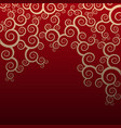 seamless floral pattern on red background vector image