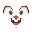 bunny face emoji vector image