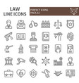 law line icon set justice symbols collection vector image
