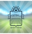 sports label with football symbols vector image vector image