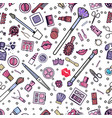 makeup seamless pattern vector image