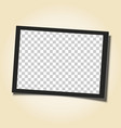 retro frame with black border and transparent vector image