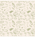 seamless pattern of sketches various ripe fruits vector image vector image