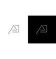 simple and modern aj logo design vector image vector image