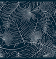 tropical seamless natural pattern exotic leaves vector image