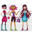urban fashion girls series vector image vector image