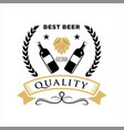 best beer logo vintage logotype for house vector image