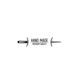hand sewing stripe needle thread studio vector image