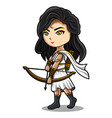 artemis chibi mascot logo design vector image