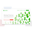 money finance flying dollar symbols vector image vector image