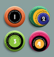 round colorful banners for business design vector image vector image