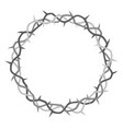 round frame in the form of a crown of thorns vector image