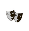 theatrical masks set vector image