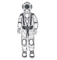 astronaut cosmonaut in a space suit and helmet vector image