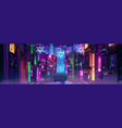 hanukkah decoration on city street at night vector image