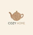 logo design template in simple linear style vector image vector image