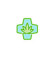 medical marijuana clinic design logo vector image