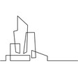 building cityscape line art silhouette vector image