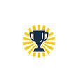 sun trophy logo icon design vector image