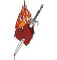 sword in the heart vector image