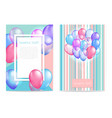 bright balloon background vector image
