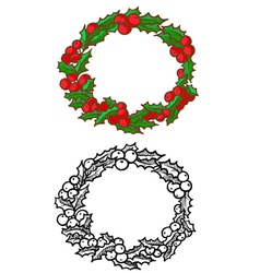 Christmas wreath Royalty Free Vector Image - VectorStock