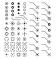 hud style callout lines user interface element vector image