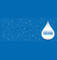 water drops on blue background with place for text vector image