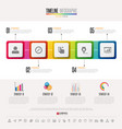 timeline infographics design template vector image