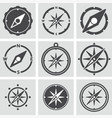 collection compass icons vector image vector image
