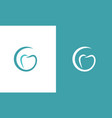 tooth letter g logo vector image