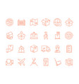 shipping and delivery icon courier returned mail vector image